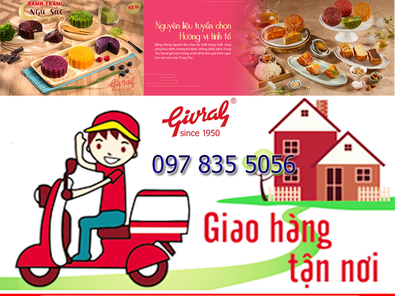 Đặt hàng bánh trung thu givral giao tận nhà